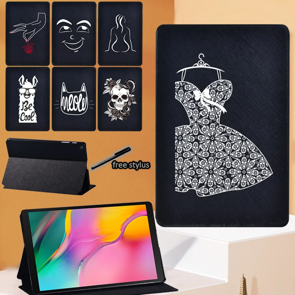 

Tablet Case For Samsung Galaxy Tab A 9.7/10.1 2019/10.5/A6 7.0/A6 10.1/A7 lite 8.7 T220/Tab S5e 10.5 Flip PU Leather Stand Cover