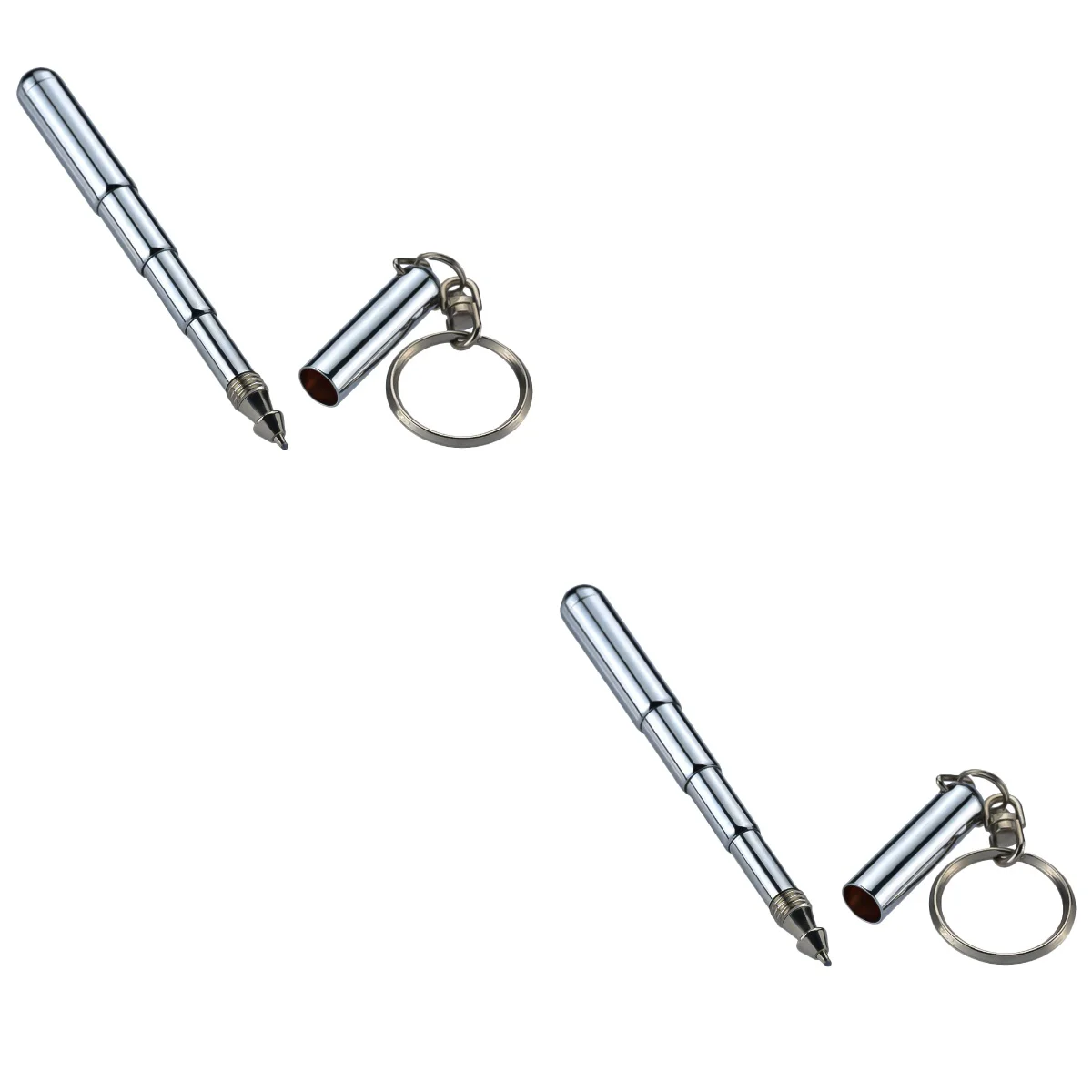 

Pen Keychain Pens Mini Retractable Pocketkey Rollerball Ring Ink Ballpoint Metal Writingtelescopic Office Miniature Finenurse