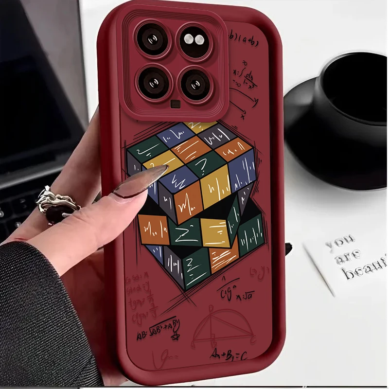 Фото Креативный чехол для телефона в виде кубика Рубика для Xiaomi Mi 14 13 12 11 Lite 5G 13T 12T 11T 14T 15T Pro Poco X7 X6 X5 X3 F6 F5 NFC M6 4G №5