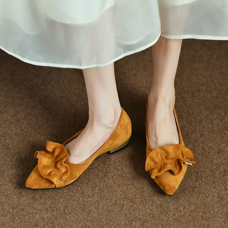 

Женские свадебные туфли с бантом, красные туфли на плоской подошве с бантом-бабочкой, маленькие розовые туфли на мягкой подошве, новинка 2022