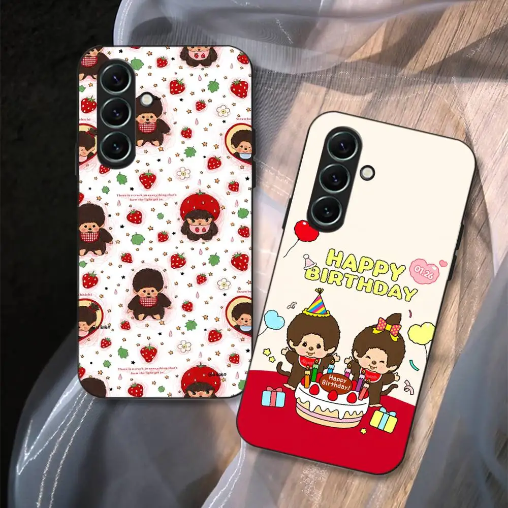 Фото Популярный модный чехол для телефона с логотипом M-Monchhichi для Samsung S 24 Fe 25 Ultra Plus 20 Lite 21 30 22 23 24 22 Ultra 5G Fundas №3