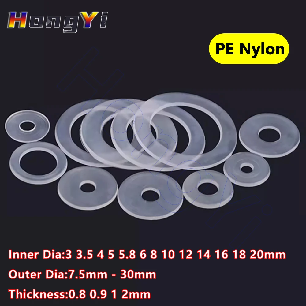 

Пластиковые шайбы из нейлона разного размера