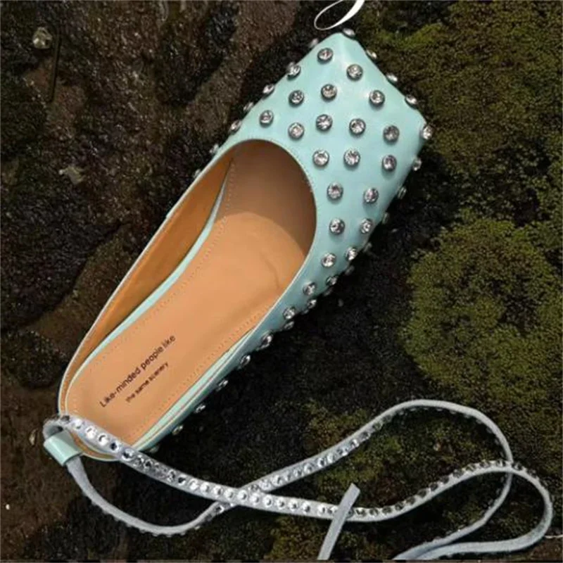 Женские туфли со стразами женская обувь на Плоском Каблуке женские мюли с