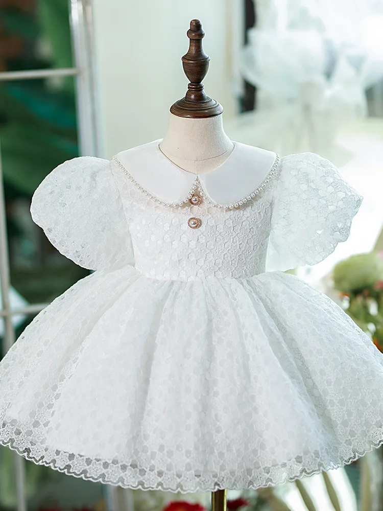 

Детское Цветочное платье для девочек, свадебные платья для невесты, Белые Бальные платья с бантом и пышными рукавами, бутиковые элегантные платья для девочек