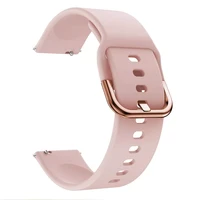 2022 22mm 20mm silicone band for samsung galaxy watch 3 46mmactive 2 42mmhuawei watch gt gt2 rose gold buckle for bip band