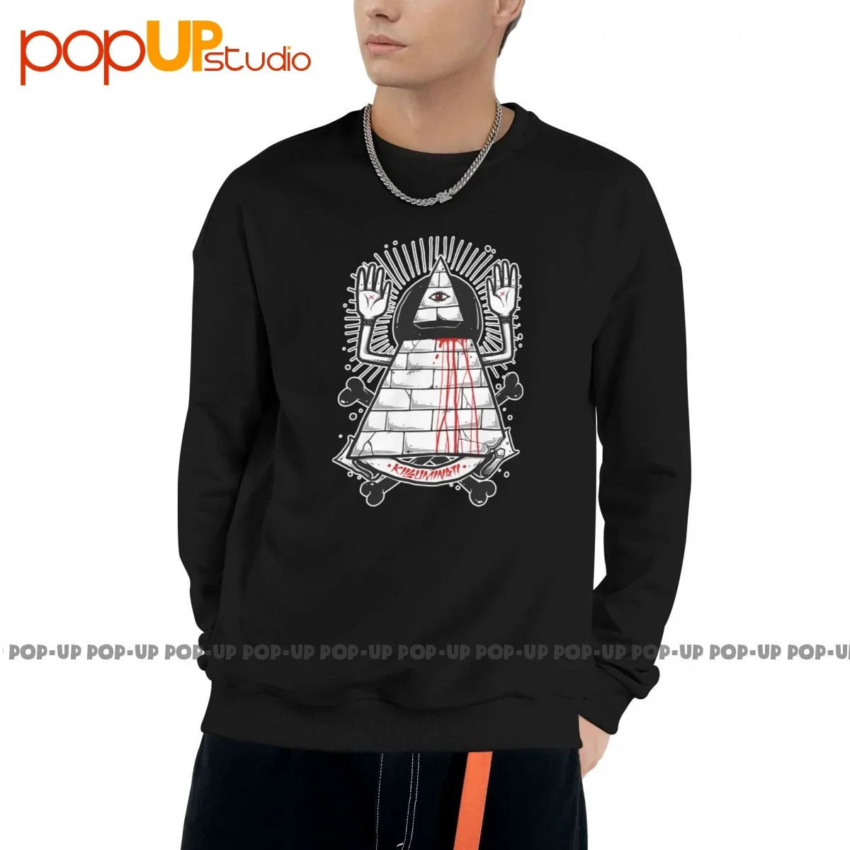 Свитшот с пирамидой и треугольным глазом № 51 Alien Mason