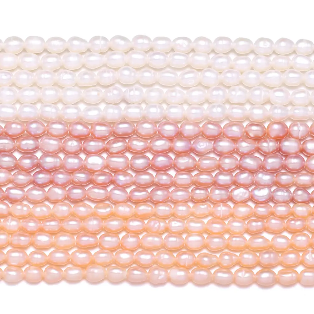 Бусы из натурального пресноводного жемчуга высокое качество риса Дырокол в