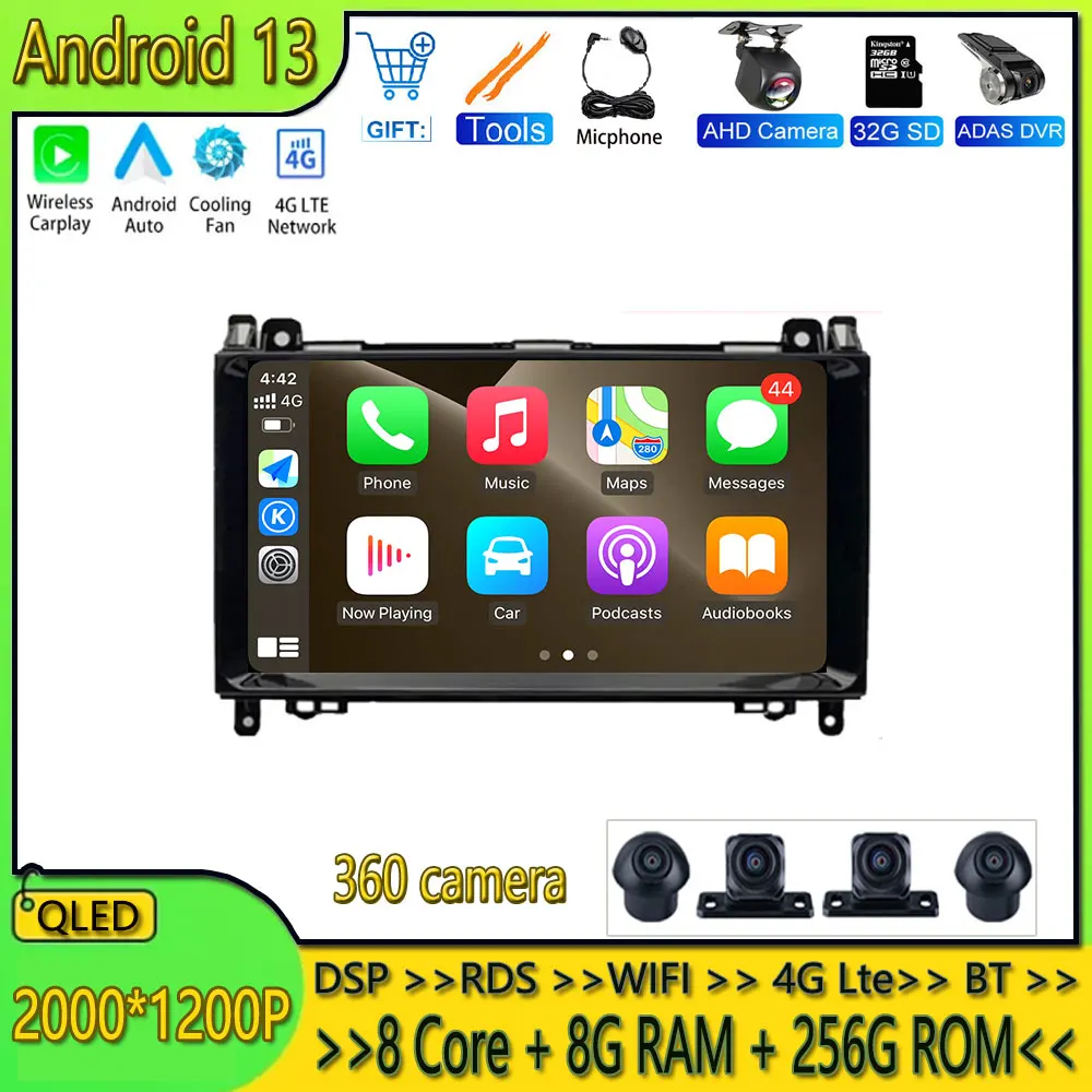 

Android 13 For Mercedes Benz W169 W245 W639 W906 Sprinter B160 B170 B200 9 Inch Car Radio Multimedia Player DSP Auto Carpla