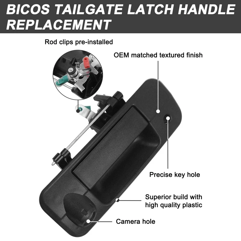 Ручка задней двери автомобиля с отверстием для ключа отверстие камеры Toyota-2007