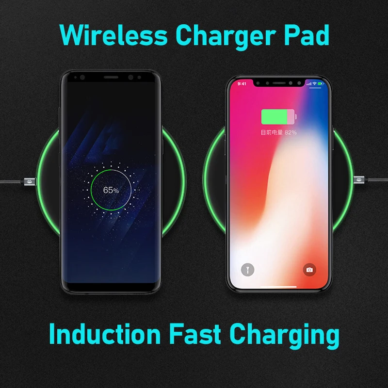 

USB Type-C Wireless Charger Pad QI QC Индукционная быстрая зарядка для Apple iPhone 14 13 12 Pro X XR Samsung S23 S22 Xiaomi Huawei
