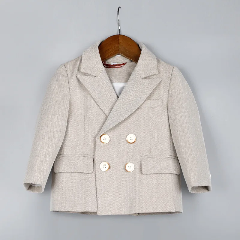 

Children's Single Suit Dress Single Vest New Spring And Autumn Boys British Style Birthday Party Boutique Costume Kids Jackets