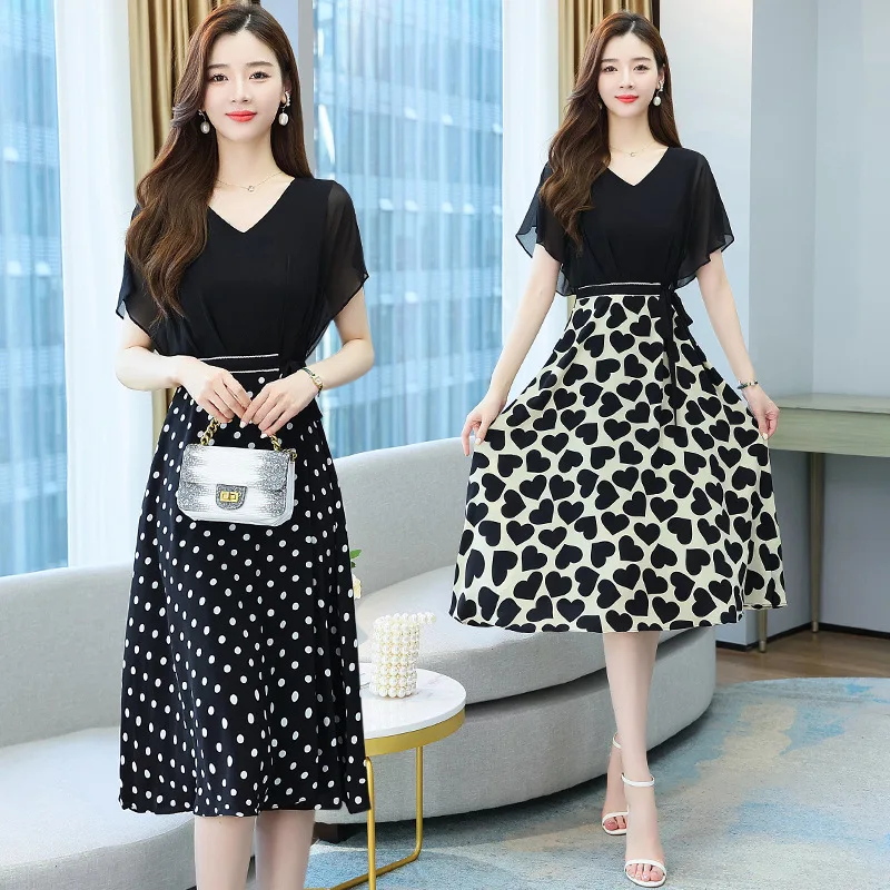 

Will the new summer holiday chiffon dress fashion high-end women's temperament popular dress in summer maxi dresses for women