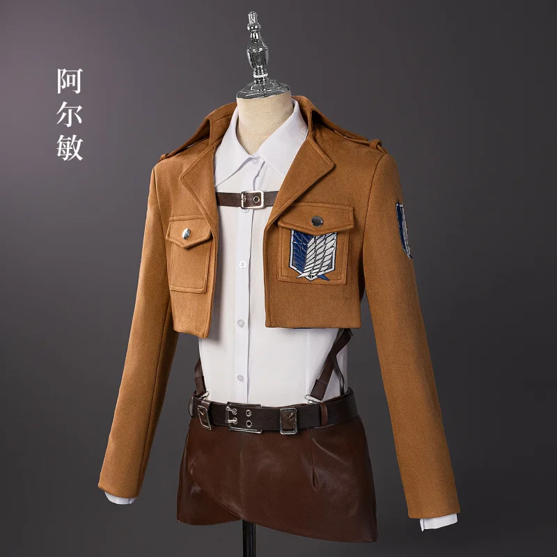 Фото Атака Титанов ‌   Костюм для косплея Eren Mikasa Levi Armin Hange Historia Reiss, карнавальный наряд для мужчин и женщин на Хэллоуин №3