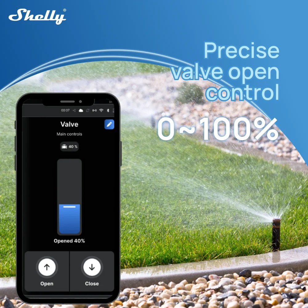 Фото FrankEver Smart Water Valve Powered by Shelly Умный водяной клапан FrankEver на базе Shelly Home для автоматического управления системой водоснабжения и ирригации бассейнов, разработанный с использованием Ambie №2