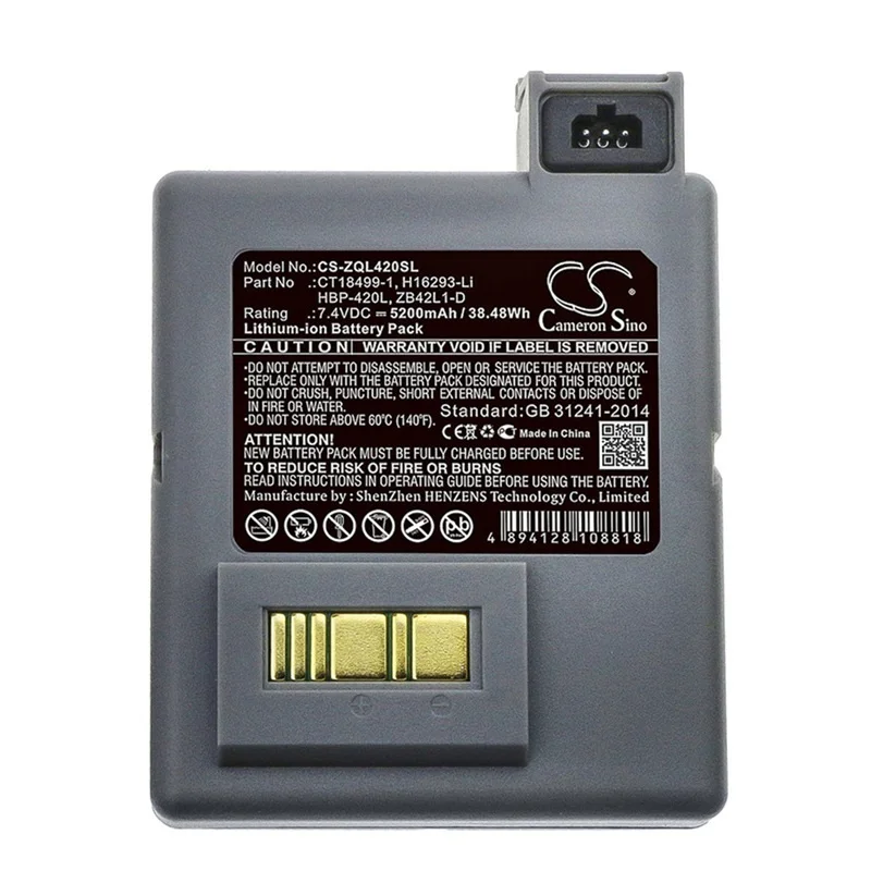 

Applicable Zebra RP4T P4T RP4 Printer Battery HBP-420L