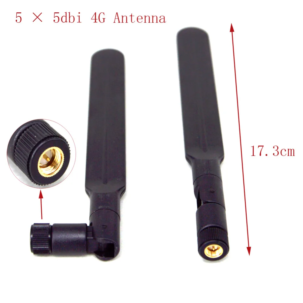 

5 шт. 4G антенна Omni 5dbi антенна SMA штекер 4 ГГц Антенна 17,3 см