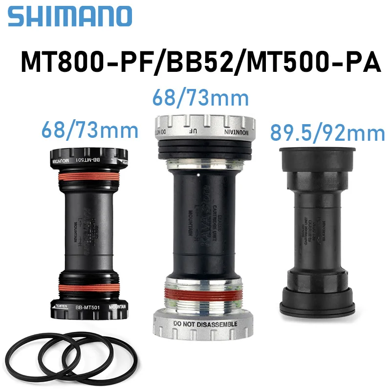 

Shimano Deore XT MT800 BSA Bottom Bracket BB52 68/73mm Central Movement BB-MT500 PA Press Fit 89.5/92mm Hollowtech II MTB Part