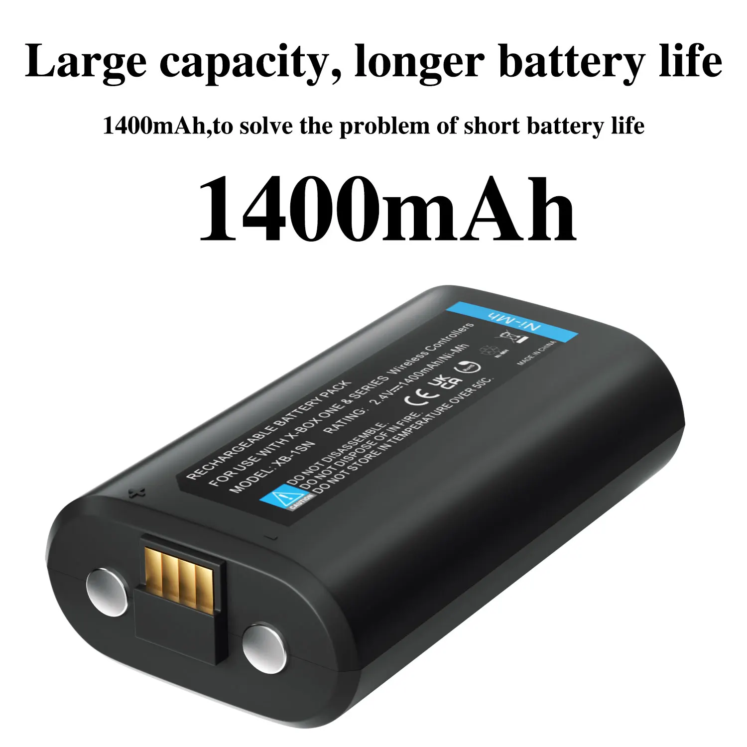 

1pcs 1400mAh Rechargeable battery for Xbox Series X/S, Xbox One, Xbox One S, Xbox One X, Xbox One Elite