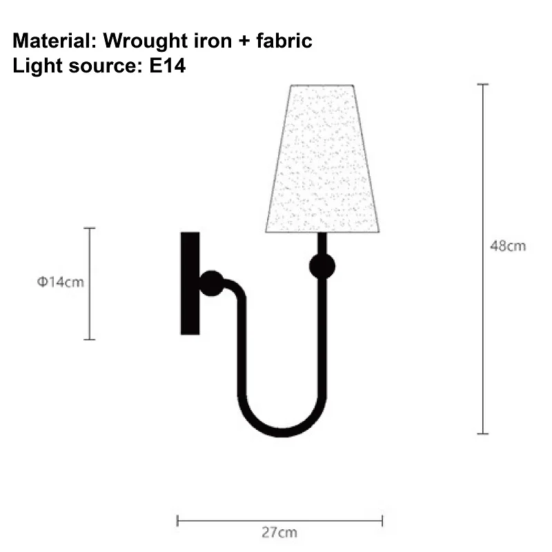 Простой льняной настенный светильник французские шкафы для спальни