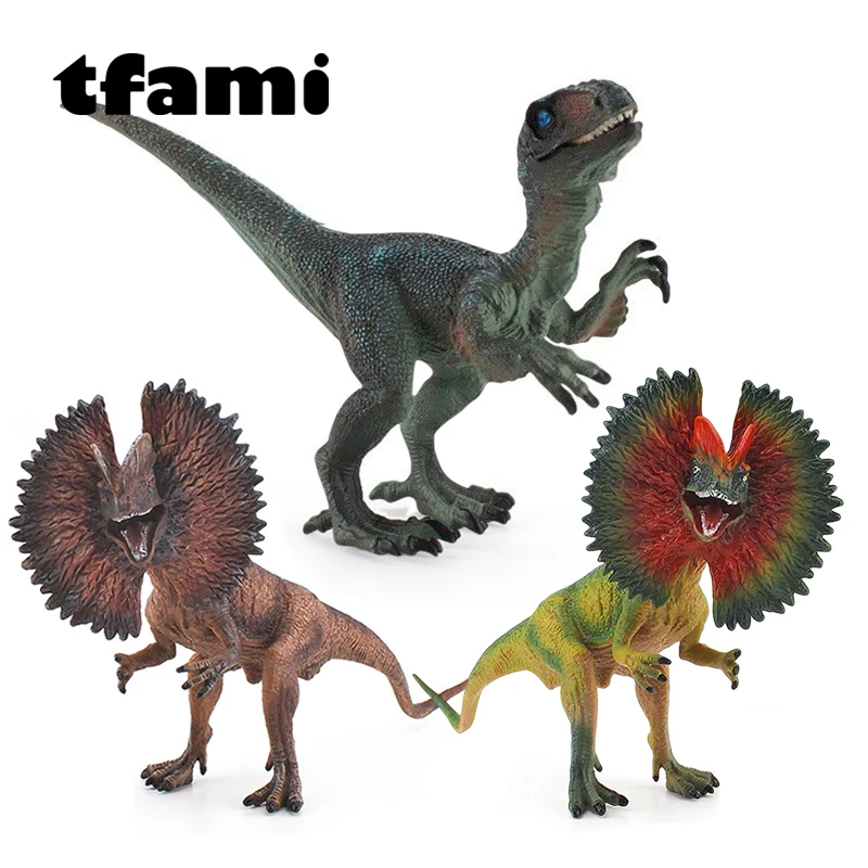 TFAMI Dinosaur Toy Model Dilophosaurus Velociraptor Dinosaurs Figure Action Figures Jurassic World Dino Toys for Childrens Gifts