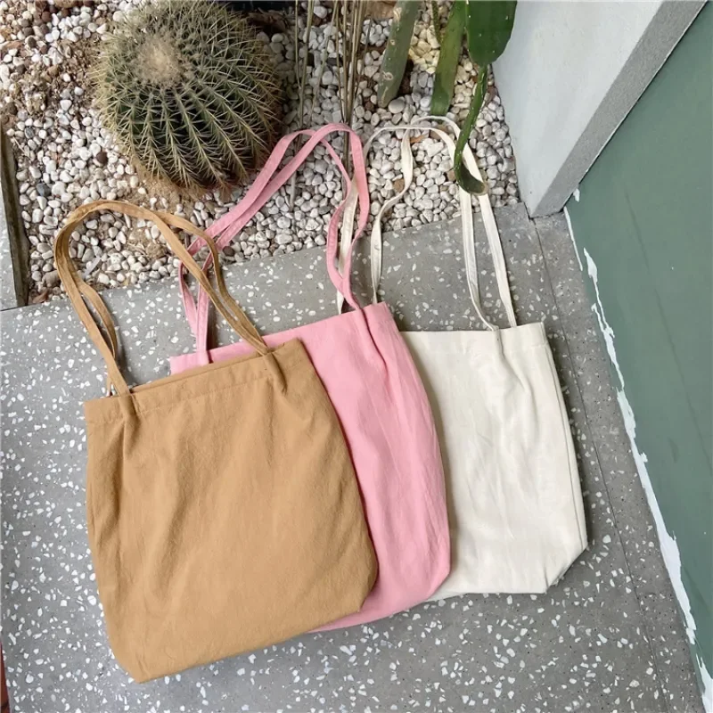 

New Mori System Washed Cotton Linen Thin Shoulder Straps Single Shoulder Handbag Backpack Cloth Bags Simple Students Female Bags