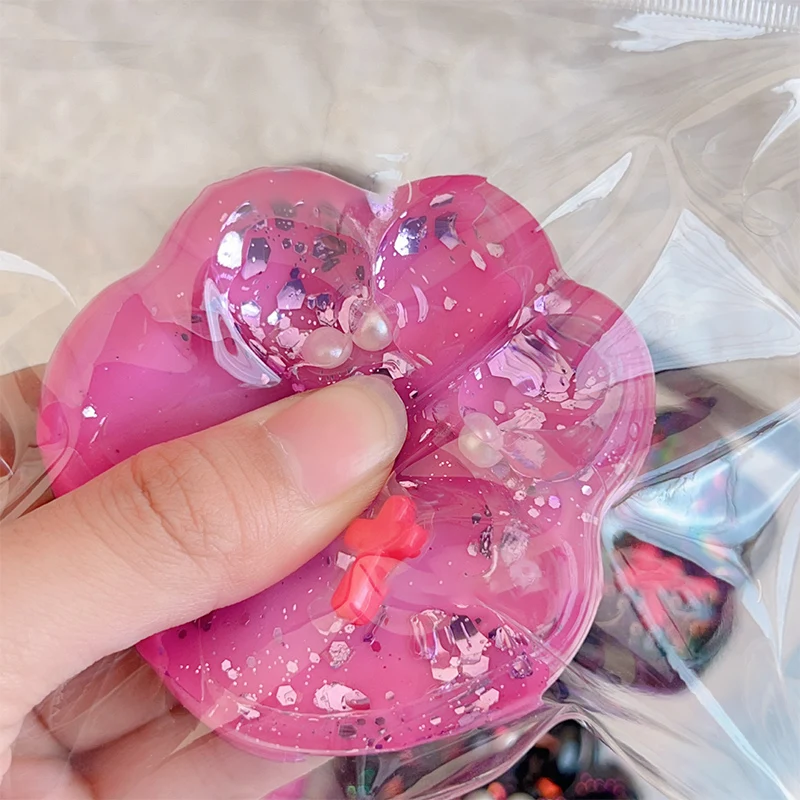 Симпатичная силиконовая мягкая игрушка в виде кошачьей лапы с блестками для