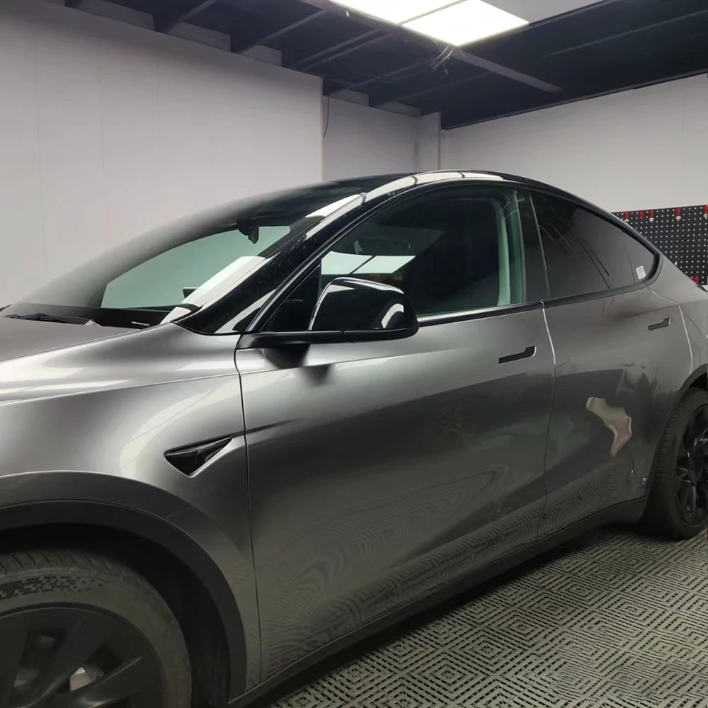 Wrapmaster PET глянцевая жидкая металлическая агатовая серая автомобильная обертка