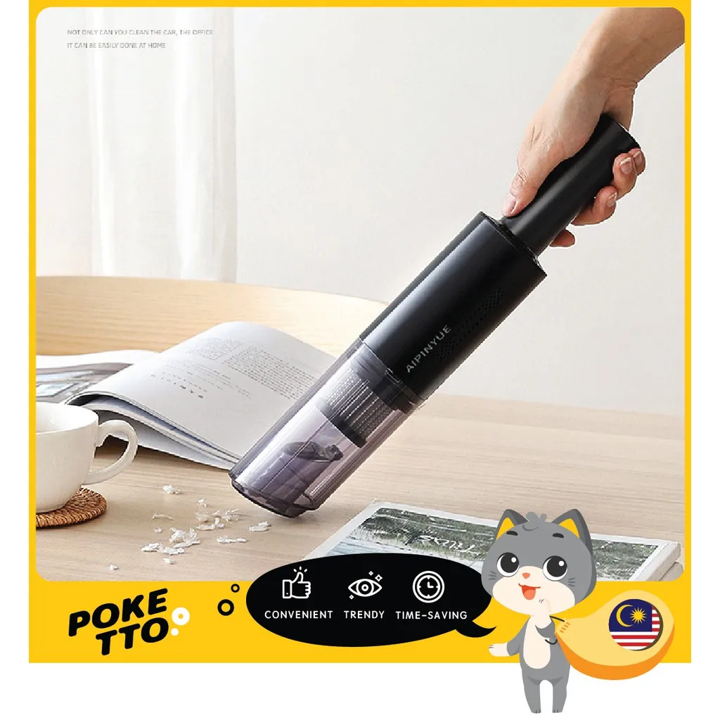 

Ready StockPOKETTO Car Vacuum Cleaner Home Vacuum Cleaner Handheld Portable Wireless 6000Pa (White/Black)