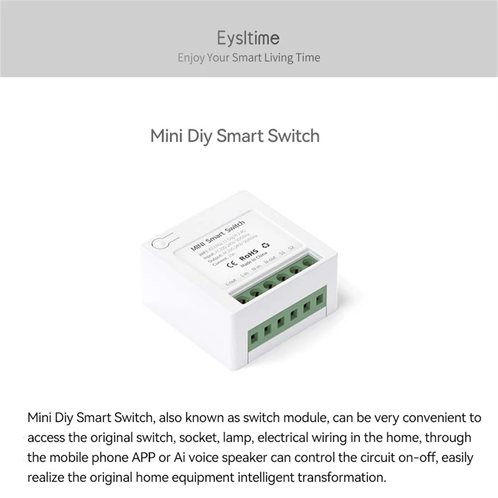 

MINI Wifi Smart Switch 16A 2-way Control Timer Wireless Switches Smart Life Automation Work control lamp electrical on-off