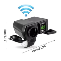 light weight dual usb phone charger for motorbike voltmeter cigarette lighters
