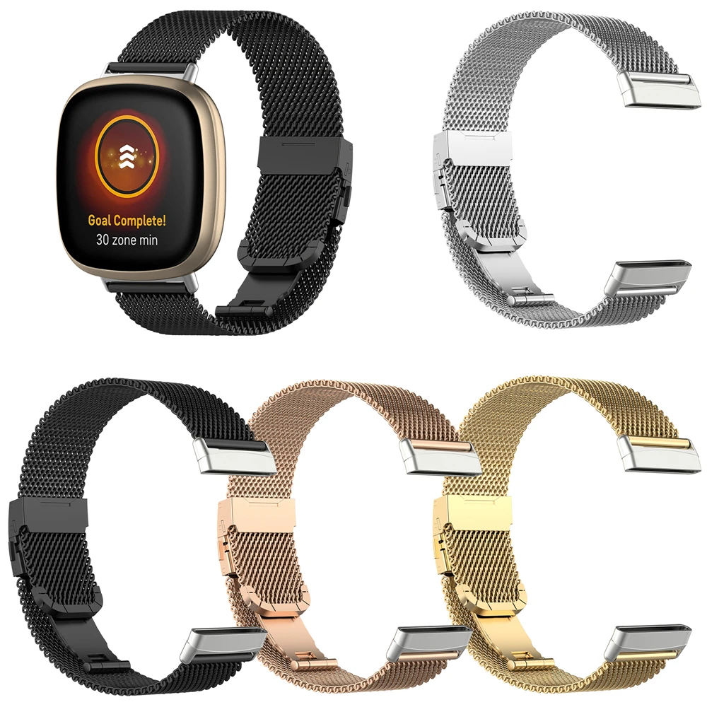 Stainless Steel Strap For Fitbit Versa 3/Sense Smart Watch Band Metal Bracelets Replaceable Straps For Fitbit Versa 3 Correa
