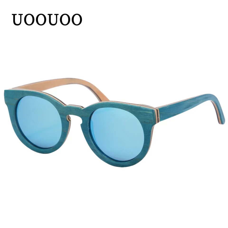 

Солнцезащитные очки женские поляризационные, зеркальные солнечные, в круглой оправе, в стиле ретро, для скейтборда, с деревянными дужками