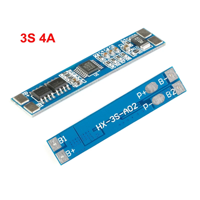 

Защитная синяя плата модуля 3S 4A для литий-ионного аккумулятора, 1 шт., плата PCB BMS для литиевого аккумулятора 18650, напряжение зарядки 8,4 В-9 в
