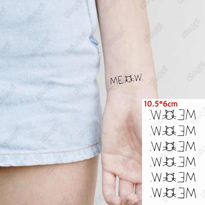 Переводная татуировка с животными из мультфильмов милый кролик панда свинья