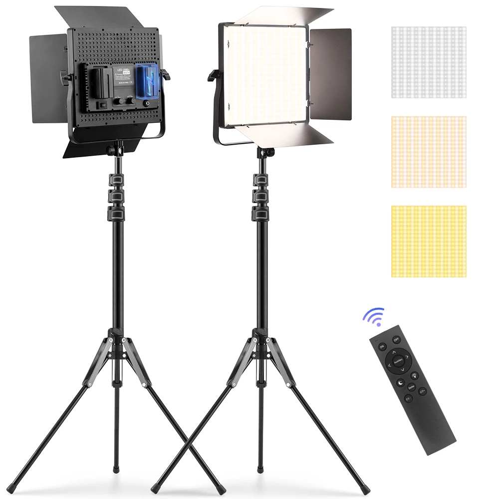 

Photo Studio LED Video Fill Lamp Light 3200k-5600K Panel Professional Photography Lighting For Live Streaming With Tripod