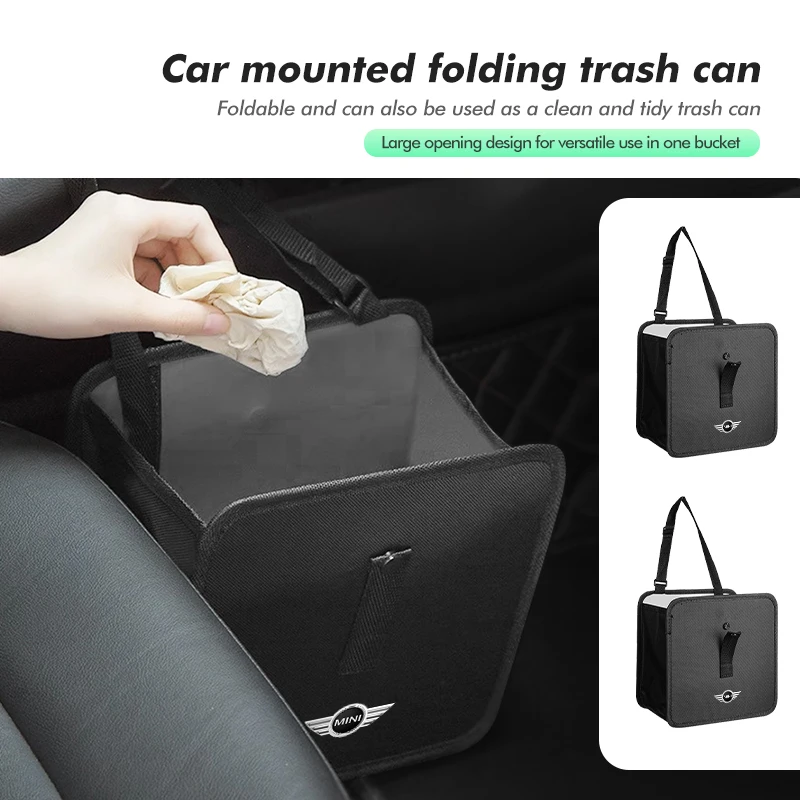 Складная мусорная корзина большой емкости на заднее сиденье автомобиля