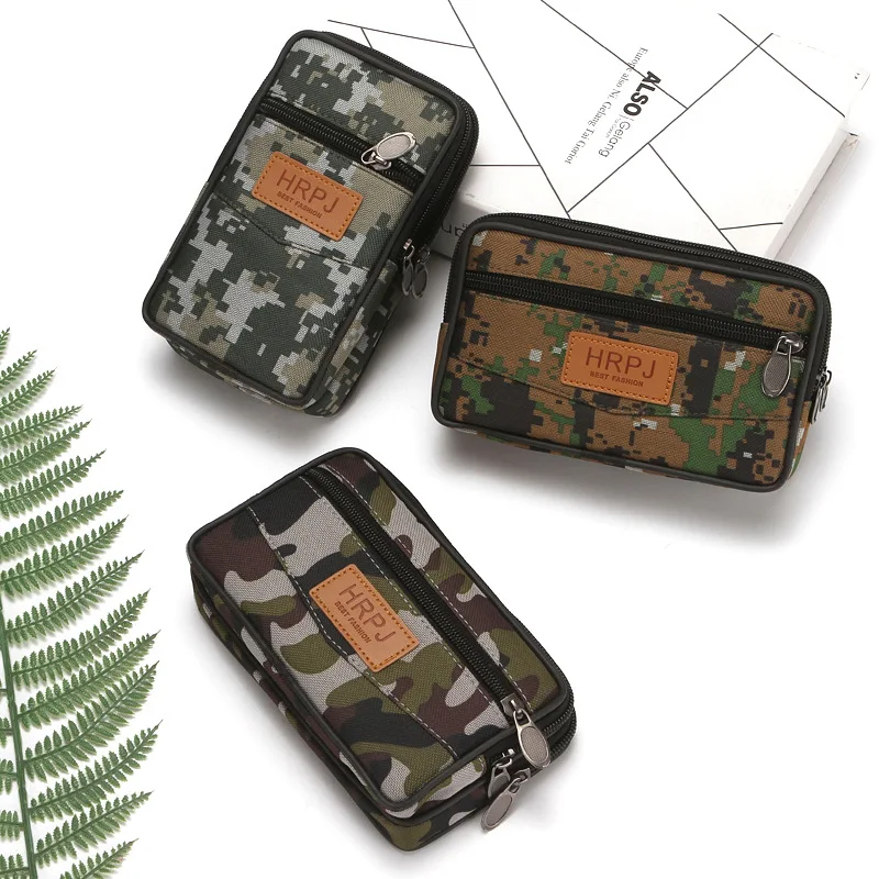 

Портативная нагрудная сумка, кошелек, двухслойная уличная Водонепроницаемая мягкая поясная сумка, мужская сумка для телефона, тактическая поясная Сумка для кемпинга