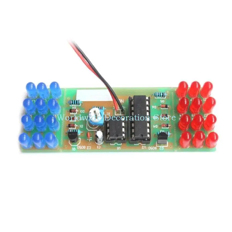 Фото Q39B LED NE555 CD4017 IC Светодиодные наборы электронных светиль №2