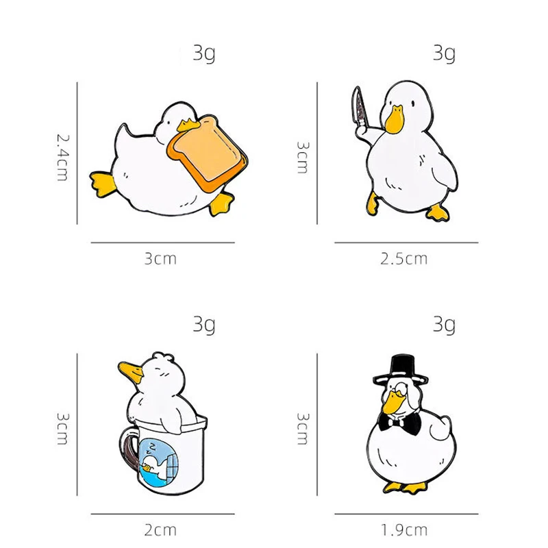 Брошь Утенка милая капля масляной утки креативный забавный металлический значок