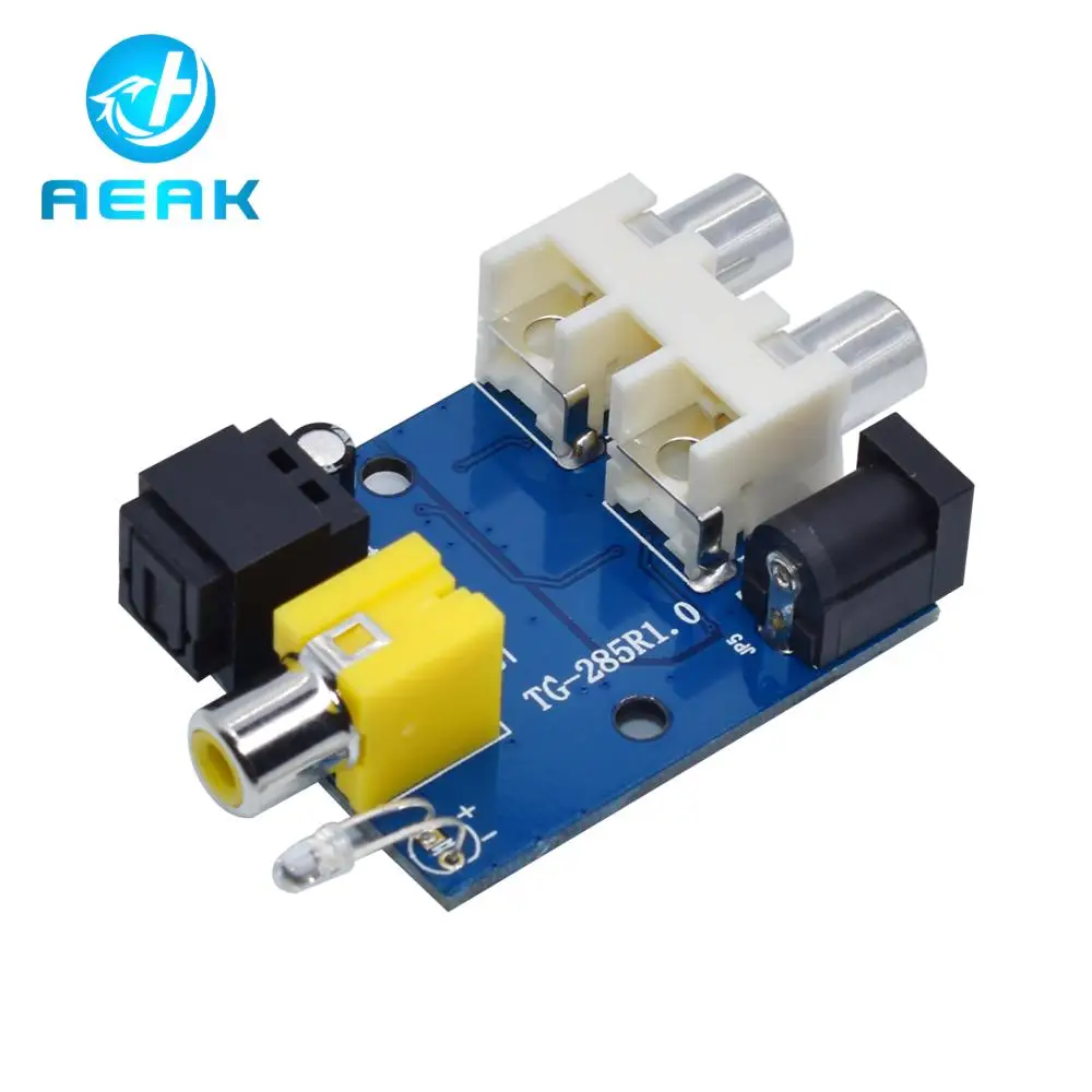 CS8416 CS434 24 бит 192 кГц коаксиальный Оптический волоконный DAC декодер плата модуль RCA интерфейс 5-12 в цифровой оптический декодер
