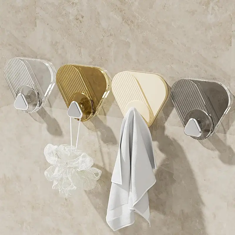 

Adhesive Wall Hooks Heavy Duty Sticky Hooks Multi-Purpose Hook Waterproof Hanger Bathroom Kitchen For Coat Clothes Keys