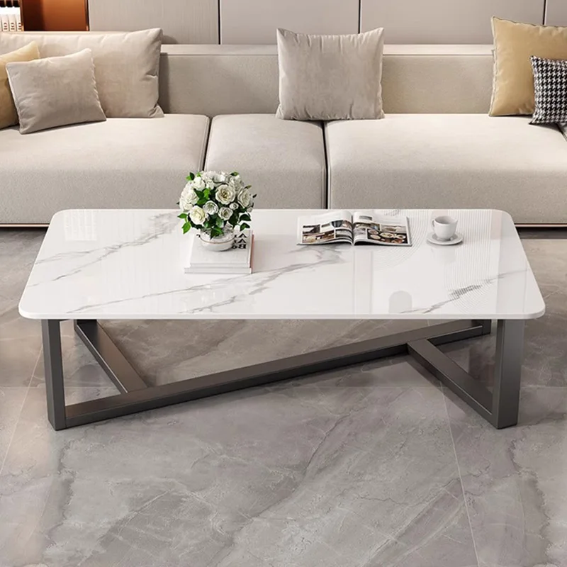 

Rectangle Industrial Coffee Table Modern Designer Luxury Simple Side Table Tray Aesthetic Mesa Auxiliar Living Room Furniture