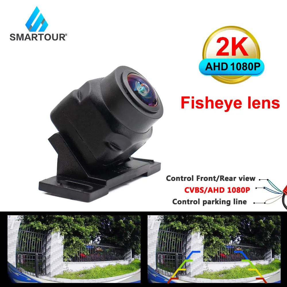 Smartour CCD 180 degree Fisheye Lens Car Rear Side front View Camera Wide Angle Reversing Backup Camera Night Vision Waterproof