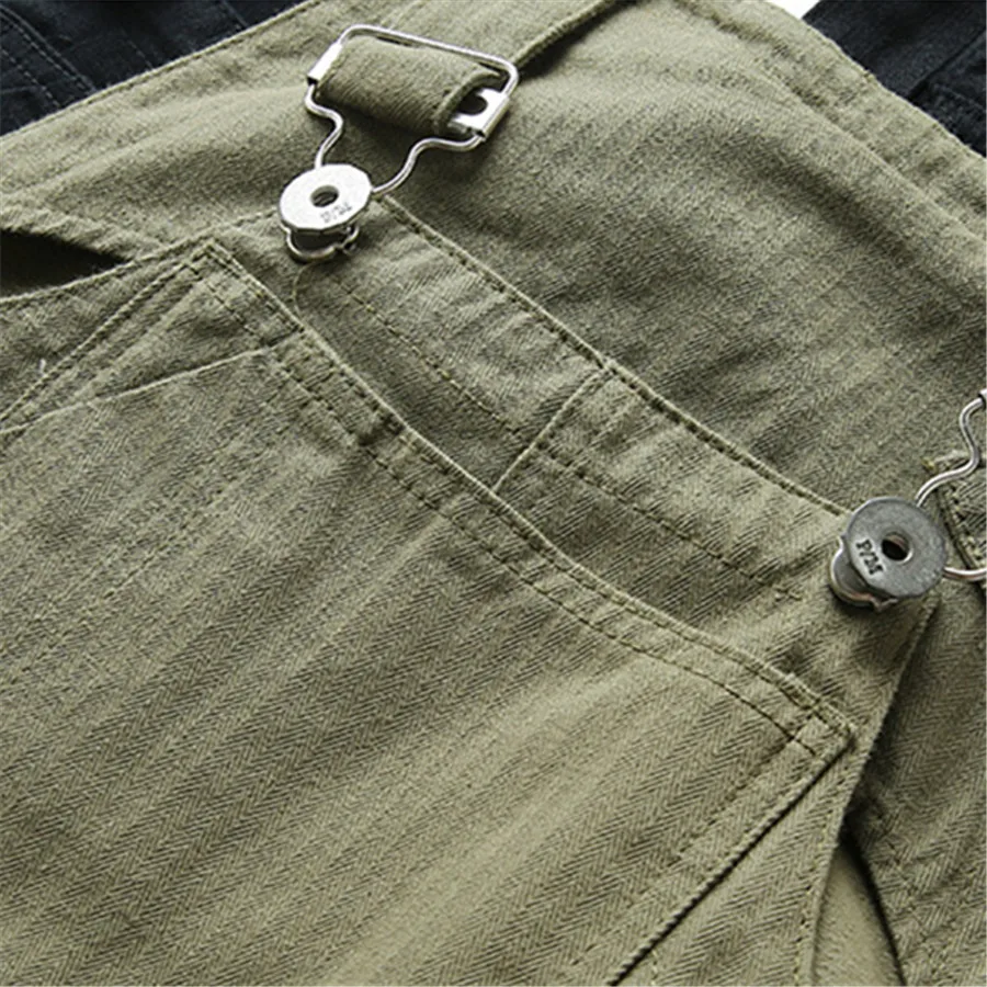 2024 New Men's Cargo Pants Casual Streetwear Solid Color Loose Overalls Multi-Pocket Jumpsuit Men Suspenders Baggy Work Wear