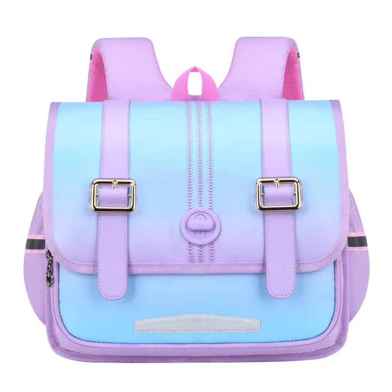 Children Horizontal British Style Large Capacity Panelled Backpacks New Girl Boy Student Light School Bags for Teenagers Mochila