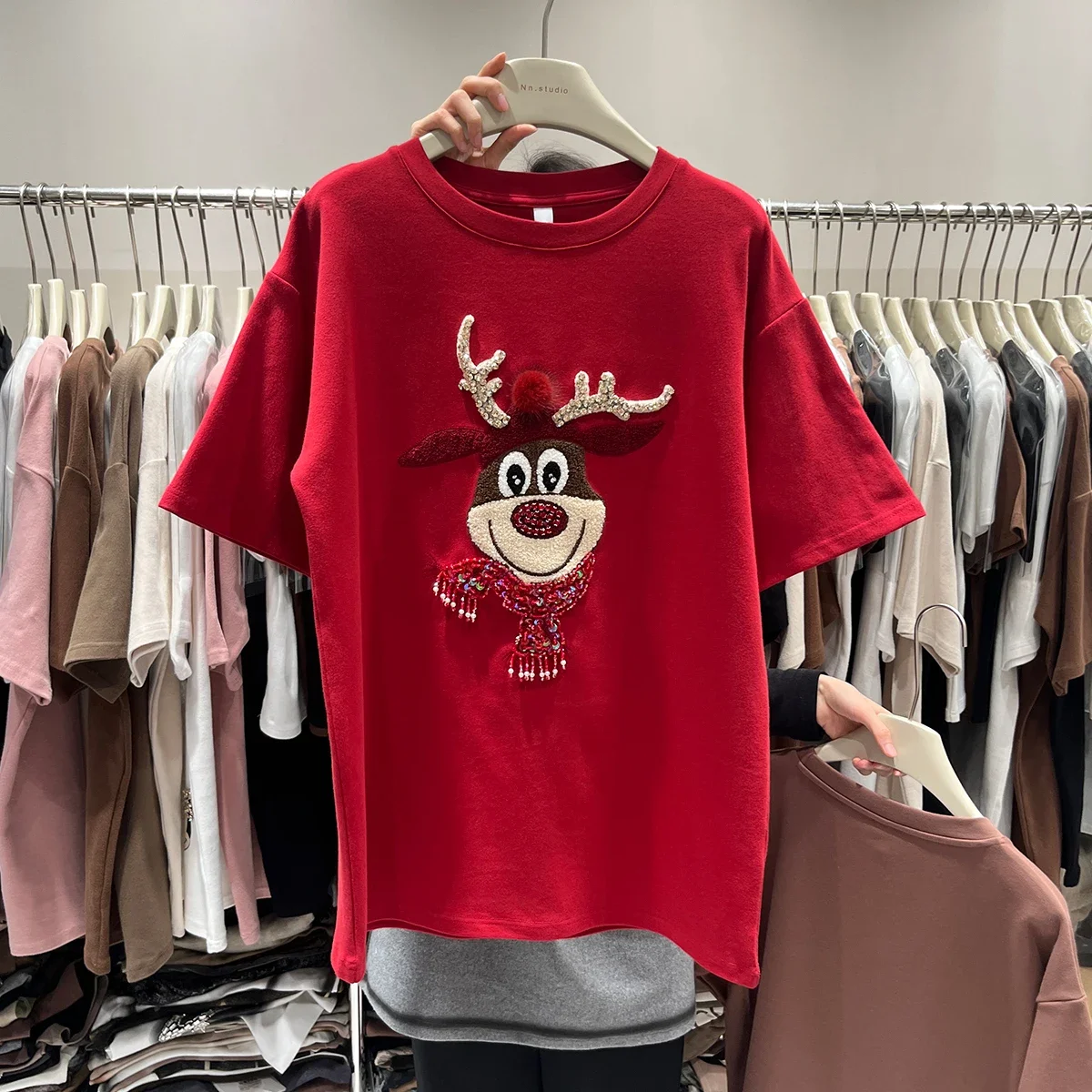 

Футболка женская с коротким рукавом и принтом, х/б