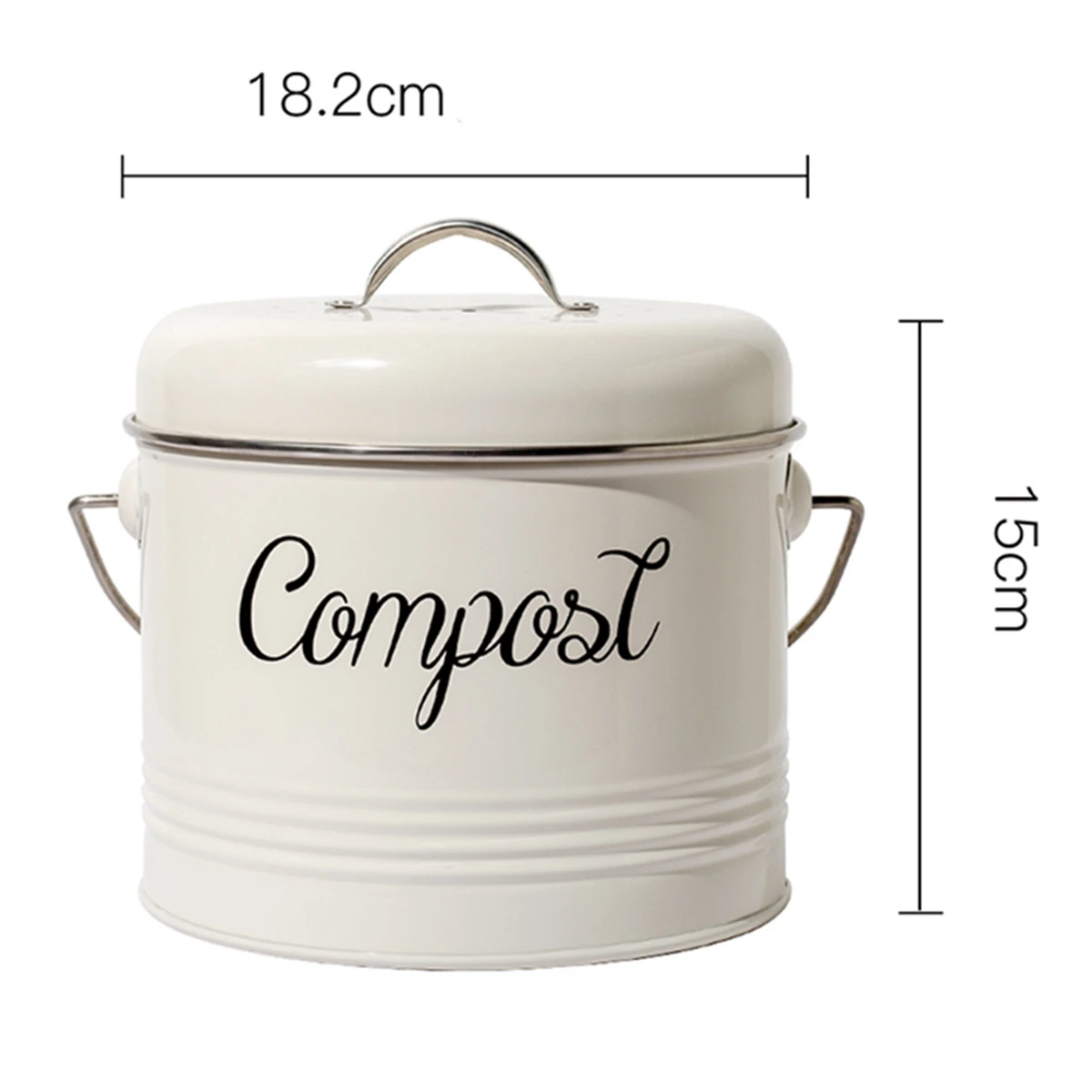 Стальная тарелка с порошковым покрытием л ведро крышкой контейнер для мусора