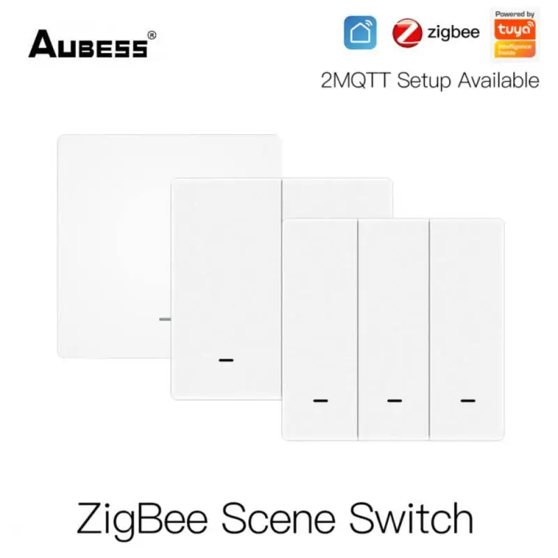 

Беспроводной кнопочный переключатель Tuya ZigBee, автоматический пусковой контроллер на 1-3 клавиши, с питанием от батареи, для устройств Tuya, ...