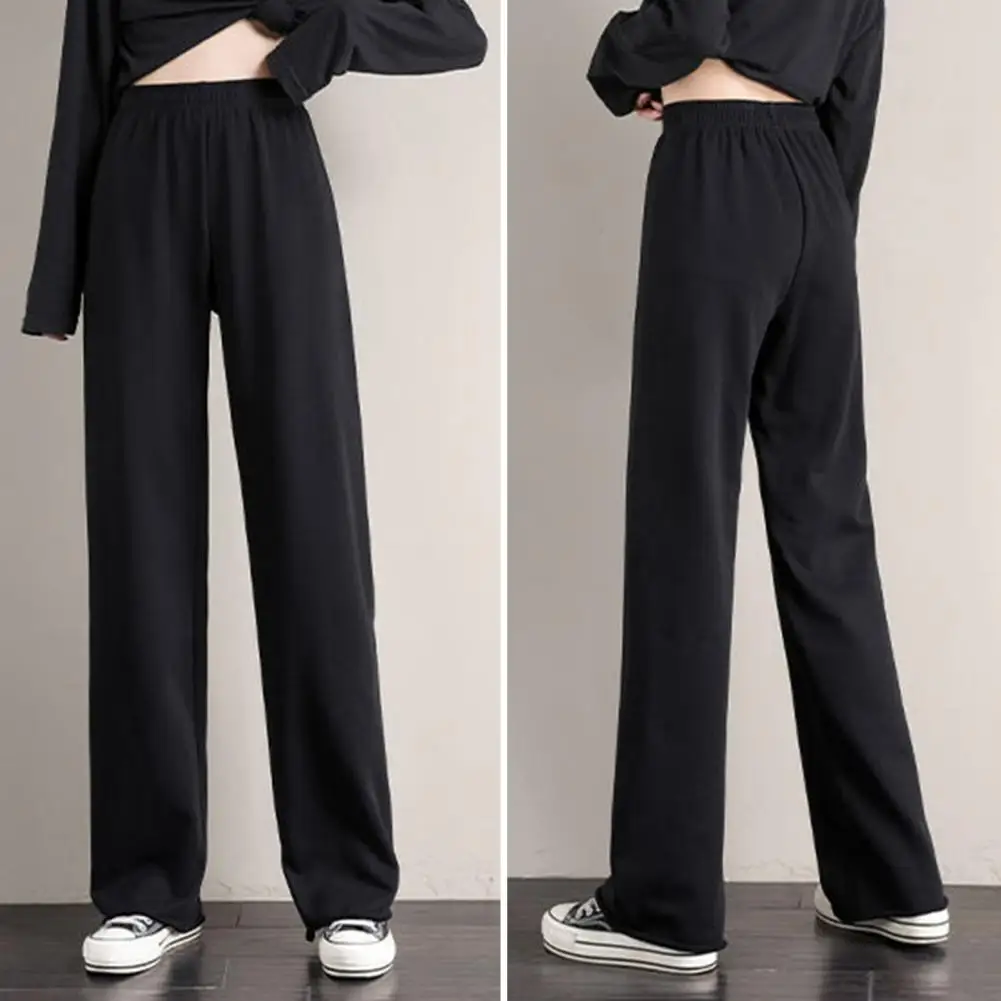 

Comfortable All-matched Loose Straight Wide Leg Sport Casual Pants Lady Clothing