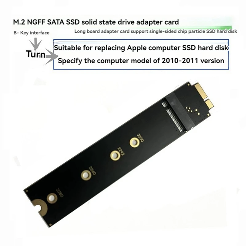 Фото Адаптер-карта для Air A1370 A1369 2010 2011 для преобразования в M.2 NGFF SATA SSD, поддержка SSD M2 2230 2242 2260 2280 №2